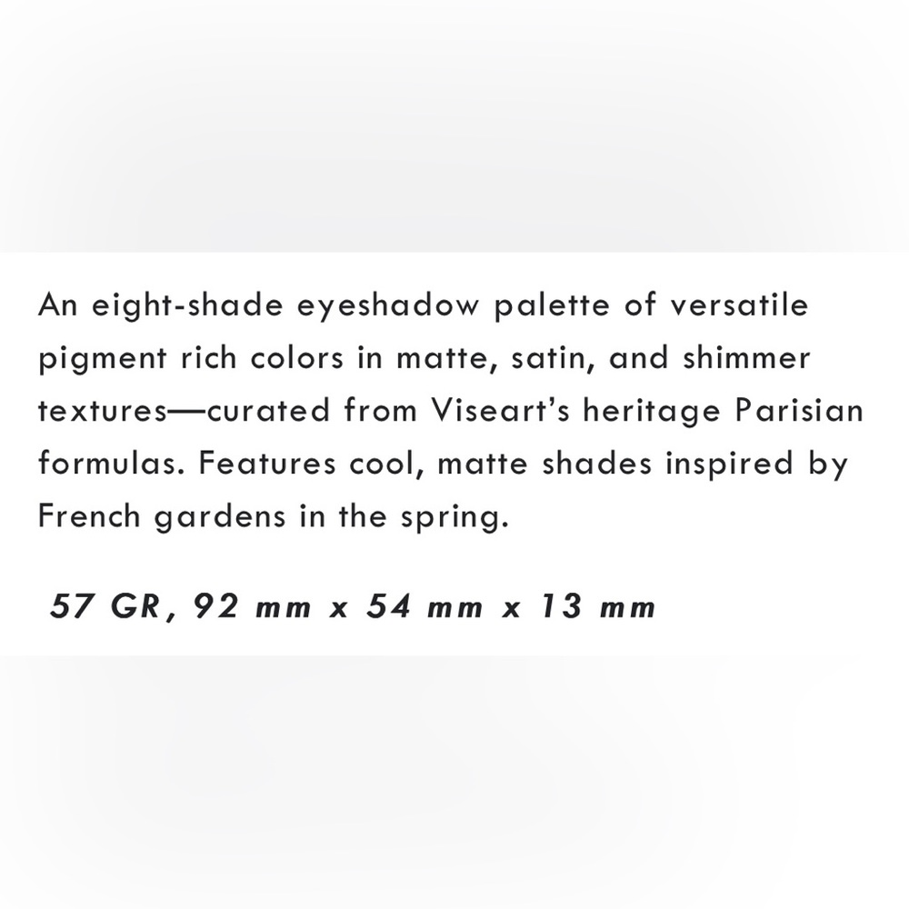 BNIB Viseart Petit Pro Trois Eyeshadow Palette - Picture 16 of 16